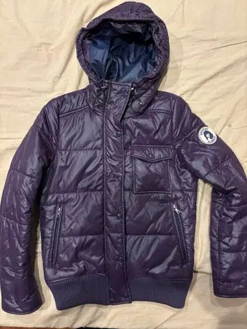 HYSTERIC GLAMOUR 후드 부착 다운 자켓 보라색