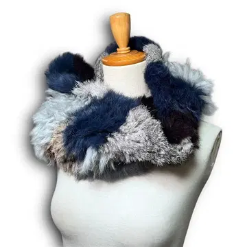mulch color real fur snood