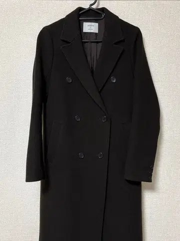 STUDIOUS 더블 브레스트 체스터 코트 사이즈 0 다크 브라운