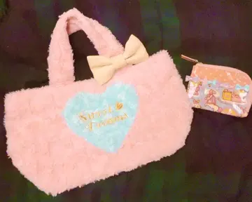 레어 SWIMMER 복슬복슬 백 & 패스 케이스 세트