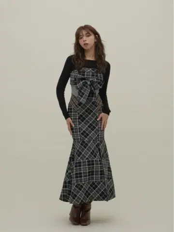 ANDMARY Juni check dress black S