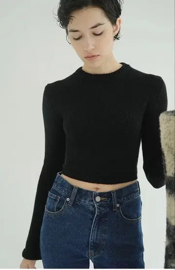 clane 코튼 숏 니트 미사용 새상품