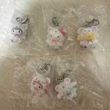 산리오 메지루시 참 후와후와 스노우 5종