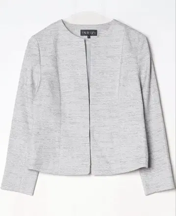 [ 새상품급 ] INDIVI 그레이 노카라 자켓 S
