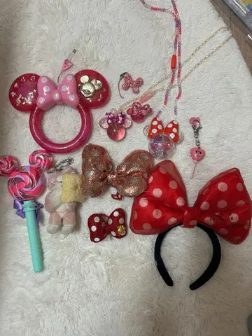 미니 리본 머리띠 펜던트 반지 키링 탬버린