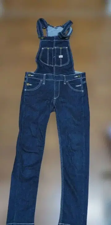 리 다크 데님 오버롤