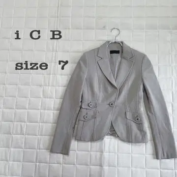 iCB 그레이 테일러드 자켓 사이즈 7 캐주얼 비즈니스