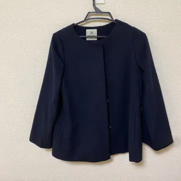 나노 유니버스 네이비 노카라 자켓