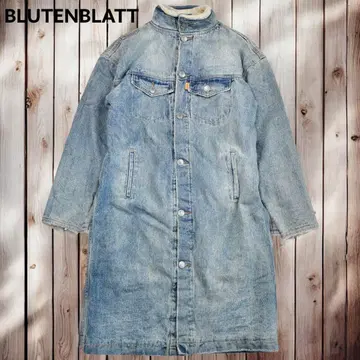 12M484 BLUTENBLATT 데님 보아 롱 코트 아우터 M