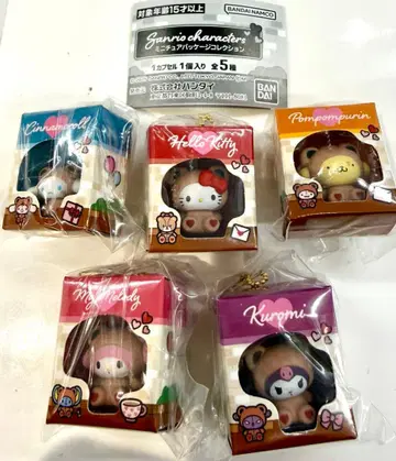 산리오 캐릭터즈 미니어처 패키지 컬렉션 전 5종