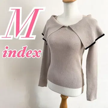 인덱스 케이블 짜임 니트 M 베이지 2way 캐주얼 코디