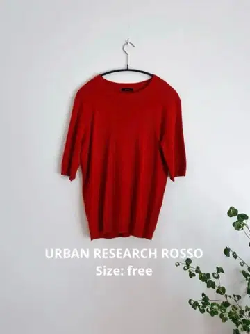 ROSSO 오렌지 반팔 니트