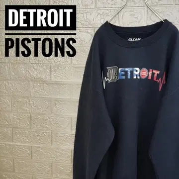 NBA 디트로이트 피스톤즈 구제 의류 맨투맨 트레이닝복 네이비 L 속기모