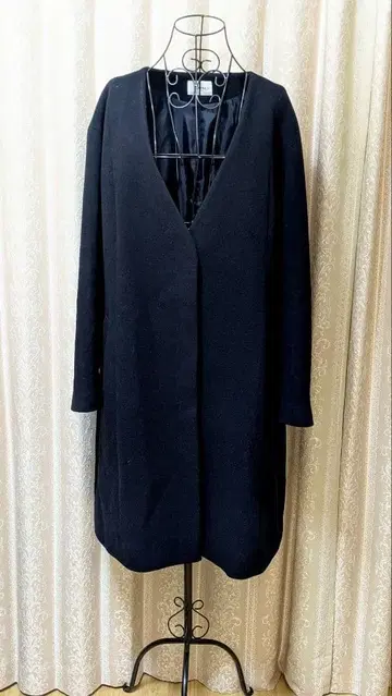 빅 사이즈 4L 온워드 카시야마 norne 노카라 코트 네이비