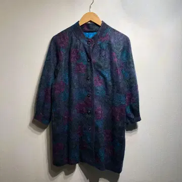 [새상품급] 울 혼방 꽃무늬 코트 빈티지 구제 의류 멋짐