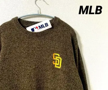 MLB 파드레스 트레이닝복 니트 스웨터 자수 L 사이즈 브라운