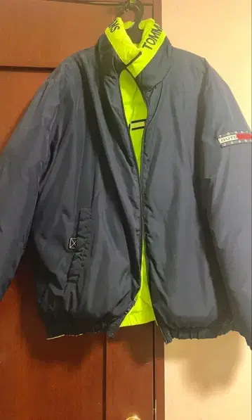 네이비 다운 자켓 풀 집업