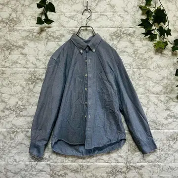 무인양품 데님풍 긴팔 셔츠 면 100% [ M ]