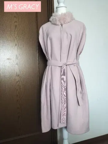 택 포함 새상품 M'S GRACY 인조 모피 롱 케이프