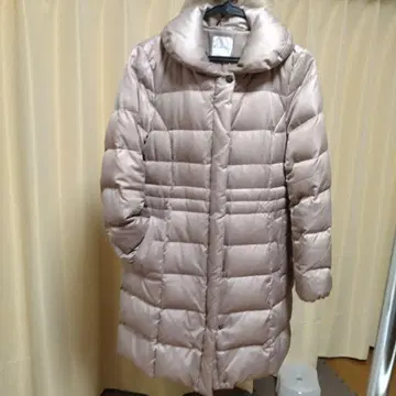 쿠미쿄쿠 베이지 퀼팅 롱 코트 Size2
