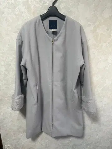 그레이 롱 코트 퍼 포함