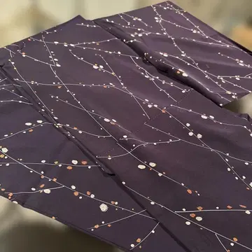 세련된 나뭇가지 무늬 코몬 기모노 크레이프 원단 거의 새상품급