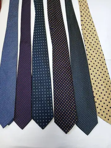 도트 무늬 넥타이 6개 세트