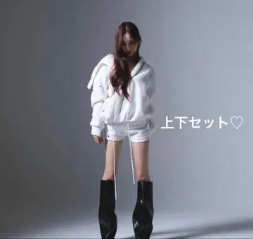 theredthread Sring asymmetry hoodie lace