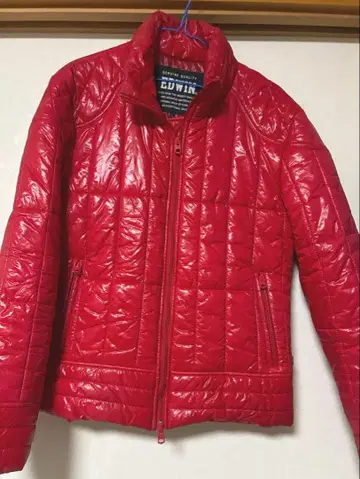 EDWIN 퀼팅 다운 자켓 L 레드