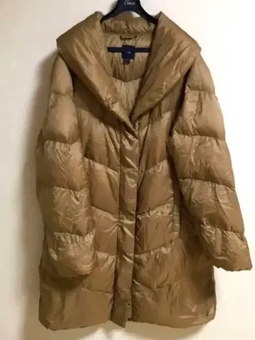 GAP 다운 페더 무릎 기장 코트 초경량