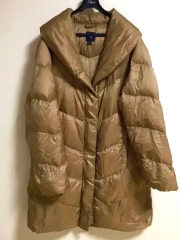 GAP 다운 페더 무릎 기장 코트 초경량