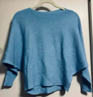 스웨터 스카이블루 얇은 니트