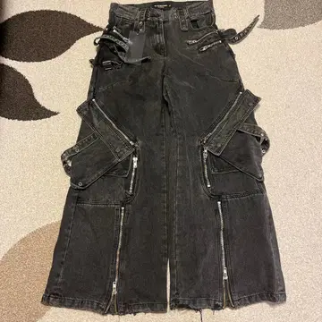 NO/FAITH STUDIOS 블랙 데님 팬츠 S