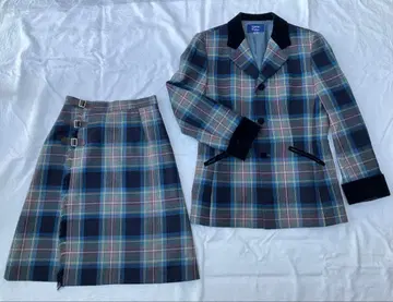 KEITH 셋업 스커트 자켓 체크 무늬