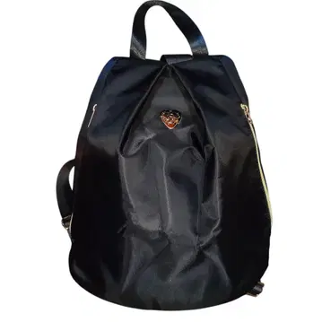 그랑데그레이스 블랙 백팩 나일론 트라이앵글 골드