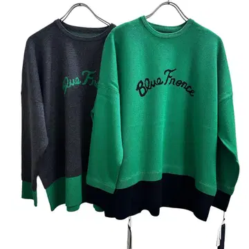 [ Bluefronce ] [ 블루플론스 ] 배색 로고 니트