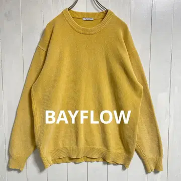 BAYFLOW 워시 가공 크루넥 풀오버 L 사이즈