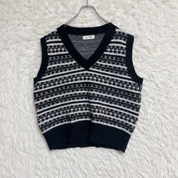 [ HOT SALE ] 니트 베스트 올 패턴 V넥 블랙 계열