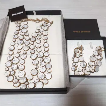 JUNKO SHIMADA 롱 목걸이와 팔찌 세트