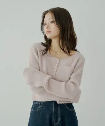 CHICO 샤기 헨리 니트