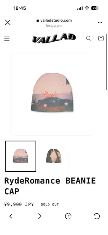vallad RydeRomance 비니 캡
