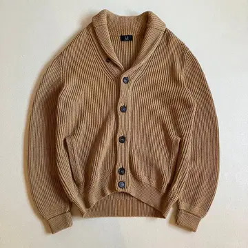 [ dunhill ] 근년 숄카라 니트 가디건 브라운 이탈리아제
