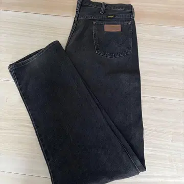 Wrangler 블랙 스트레이트 데님 구제 의류