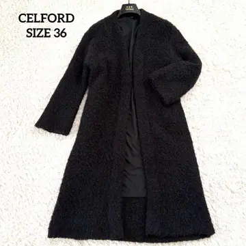 [컨디션 최상] CELFORD 셀포드 푸들 퍼 보아 코트 블랙