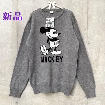 [택 포함] 미키 니트 풀오버 남성용 여성용 LL 사이즈