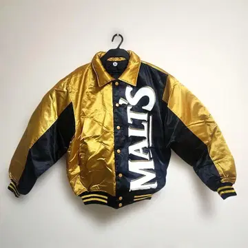 MALT'S 로고 새틴 점퍼 M 사이즈 몰츠 바시티 자켓 점퍼