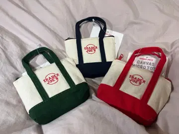 TRADER JOE'S 캔버스 미니 토트백 3종 세트