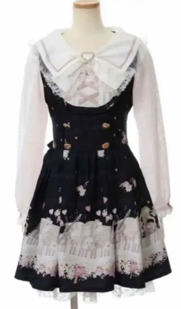 LIZLISA Melody Bunny 패턴 원피스 블랙