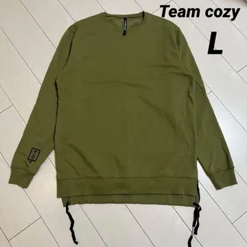 새상품급 Team cozy 맨투맨 L 올리브 빅 실루엣