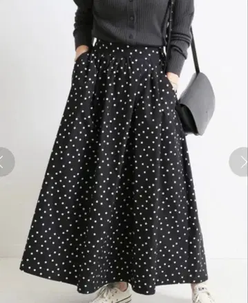 slobe IENA 물방울 패턴 플레어 스커트